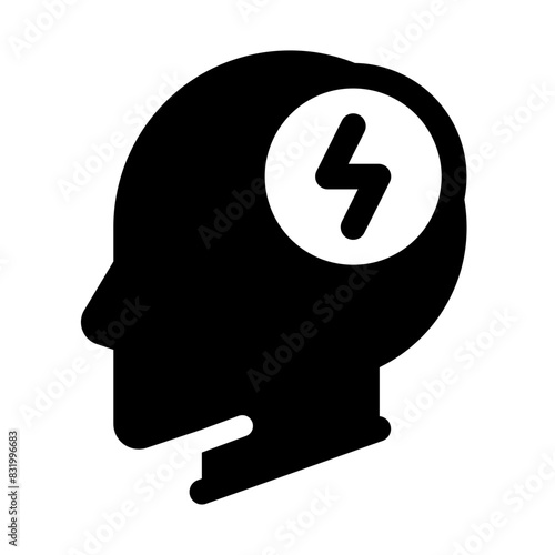 Brain Storming Glyph Icon