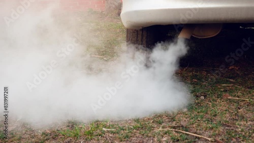 Leakage of antifreeze into the combustion chamber of the vehicle. Head gasket penetration. Aging and wear of mechanisms and systems of car. Outgassing of oil. Plumes of smoke and steam from exhaust