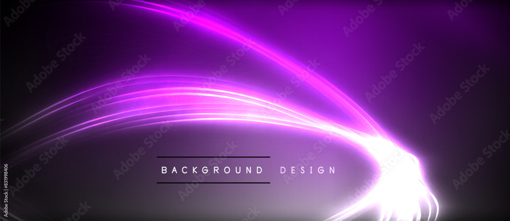 Neon glowing circle rays, light round lines in the dark, planet style neon wave lines. Energetic electric concept design for wallpaper, banner, background Neon glowing circle rays, light round lines in the dark, planet style neon wave lines. Energetic electric concept design for wallpaper, banner, background