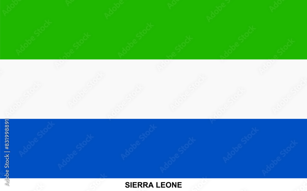 Flag of SIERRA LEONE, SIERRA LEONE national flag Flag of SIERRA LEONE, SIERRA LEONE national flag