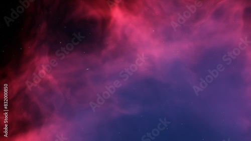 Space background. Nice clean colorful nebula with star field. 3D rendering 
