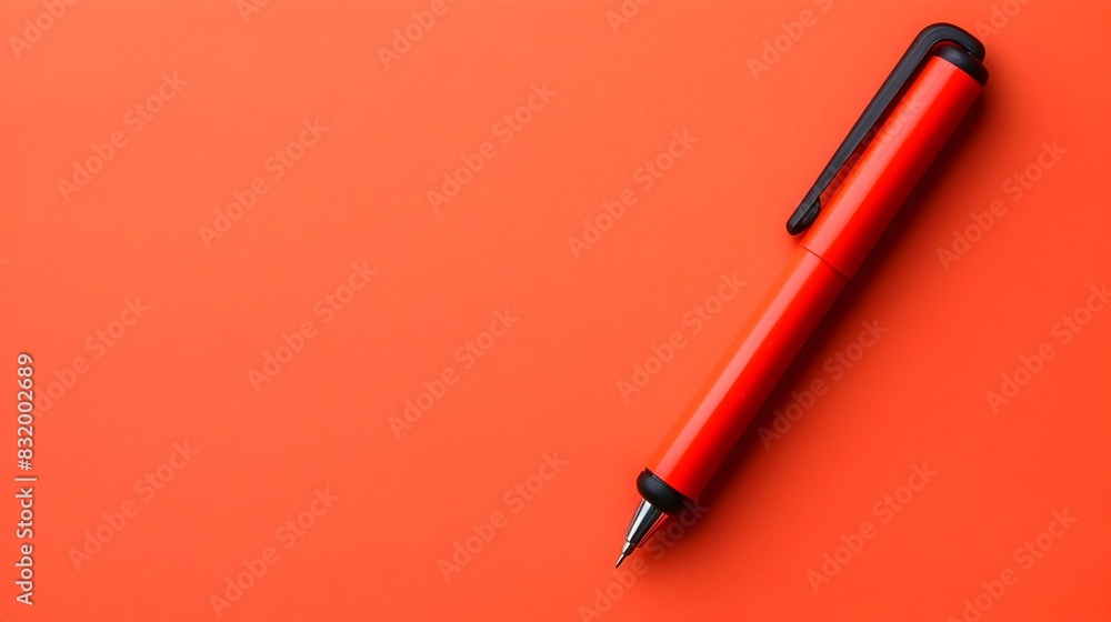 Felt Tip Pen Basking in Carnival Atmosphere on Tangerine Backdrop Felt Tip Pen Basking in Carnival Atmosphere on Tangerine Backdrop