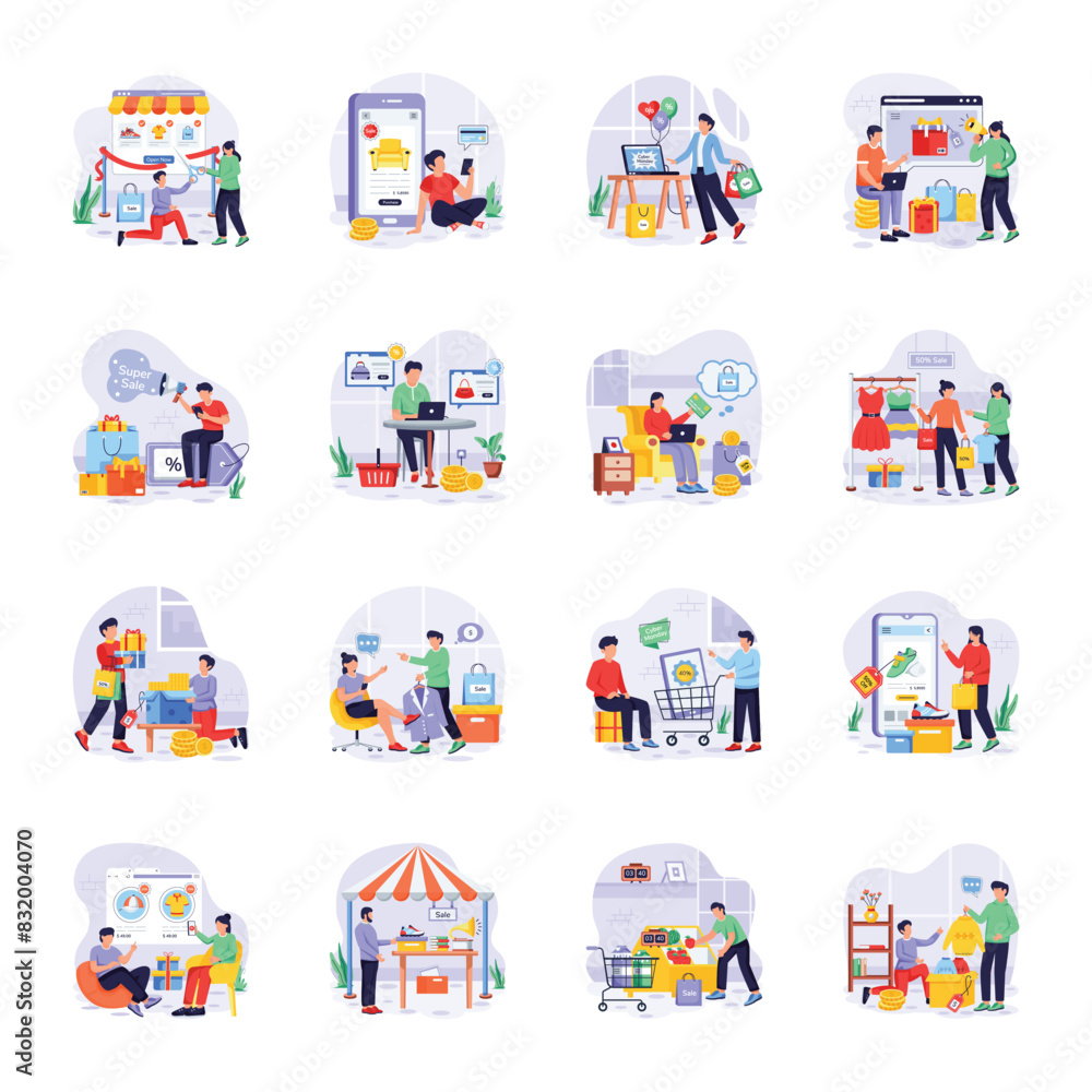 Cyber Monday Flat Illustrations
Cyber Monday Flat Illustrations