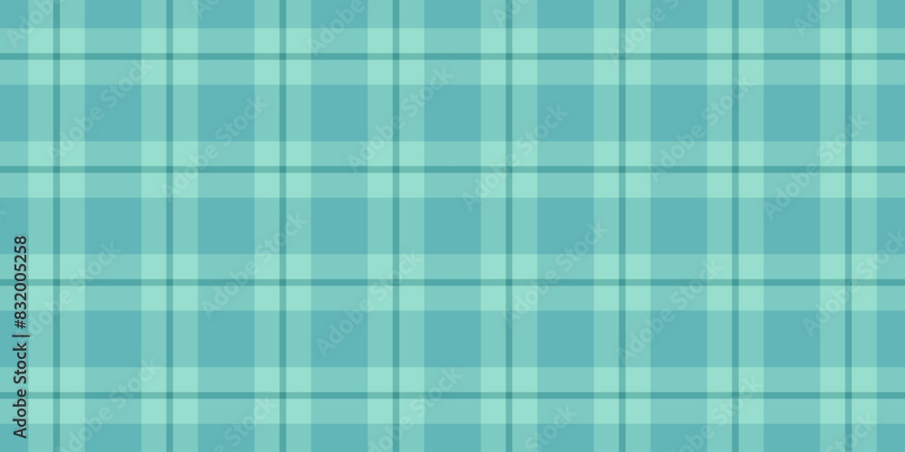 Throw textile background vector, yuletide fabric seamless check. Tidy pattern tartan texture plaid in teal and pastel teal colors.