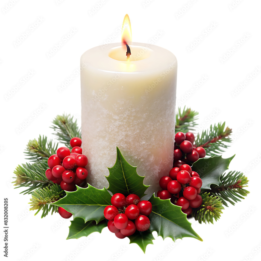 christmas candle on transparent background christmas candle on transparent background