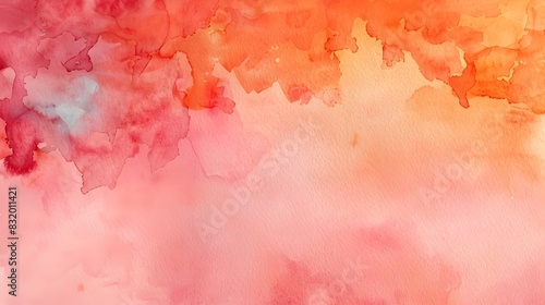 Carnival Atmosphere Watercolor Palette on Coral Minimalist Backdrop