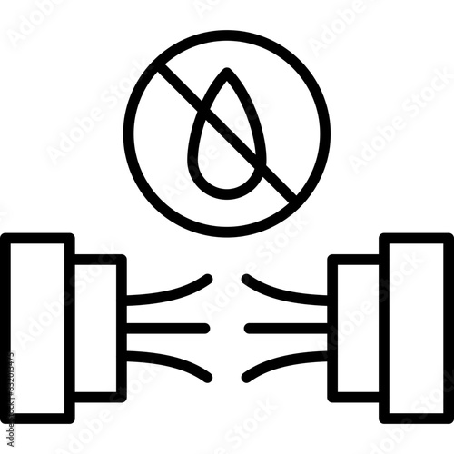 Not Water Resistance Wire Icon