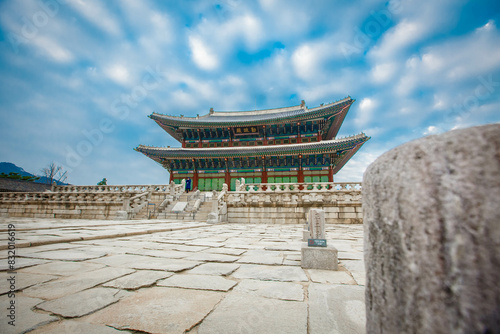 Obraz na płótnie Gyeongbokgung palace landmark of Seoul, South Korea. w salonie