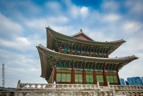 Obraz na płótnie Gyeongbokgung palace landmark of Seoul, South Korea. w salonie