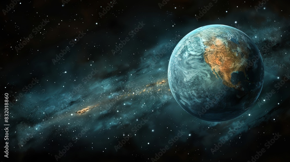 Fototapeta premium Meteorological day. worldwide weather patterns on planet earth abstract illustration