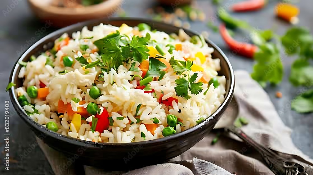 A delicious and healthy vegetable rice A delicious and healthy vegetable rice