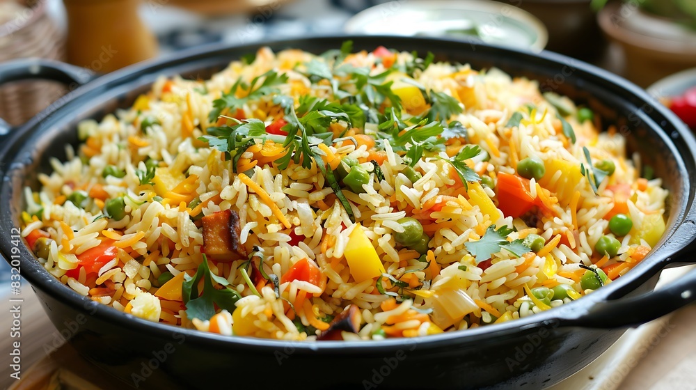 A delicious and healthy vegetable rice A delicious and healthy vegetable rice