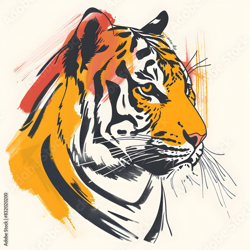 a cartoon of tiger.
