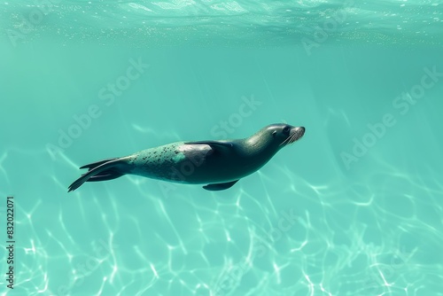 A seal is swimming in the water © Phuriphat