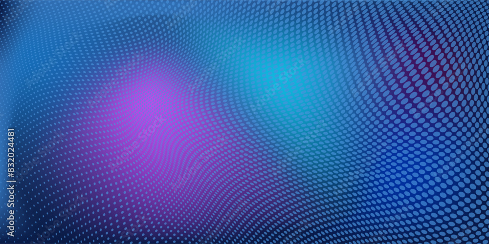 Modern light point Hi-tech digital technology concept. High tech computer illustration with purple and dark blue gradient background