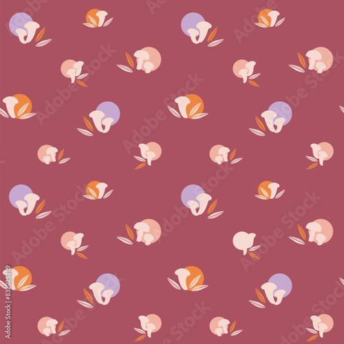 Red Microcosm seamless pattern