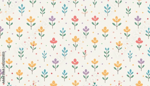 seamless pattern background with flowers