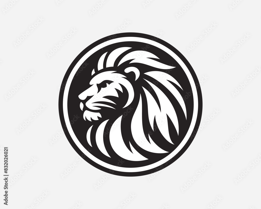Fototapeta premium Lion modern logo, emblem design editable for your business. Vector illustration.