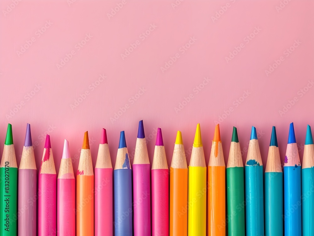 Crayon Brings Carnival to Life on Plain Pastel Backdrop Crayon Brings Carnival to Life on Plain Pastel Backdrop