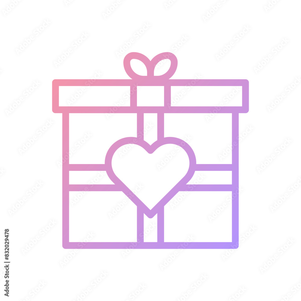 Gift love gradient soft pink purple valentine illustration Gift love gradient soft pink purple valentine illustration