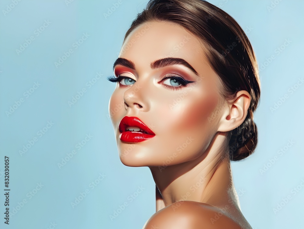 Professional Makeup Mastery A Models Flawless Advertising Banner Professional Makeup Mastery A Models Flawless Advertising Banner