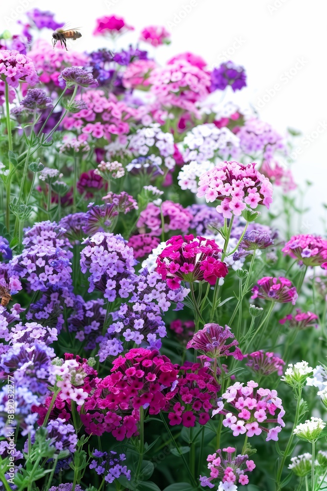 Clusters of pink and purple lilac flowers bloom in a garden Clusters of pink and purple lilac flowers bloom in a garden