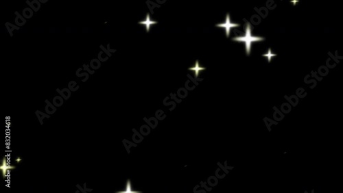 Wallpaper Mural Animated Yellow and White Star shaped particles, Particles star animation overlay on alpha channel Background Torontodigital.ca