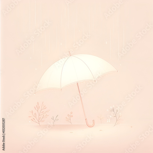 Wallpaper Mural rainy day umbrella.Generative AI Torontodigital.ca