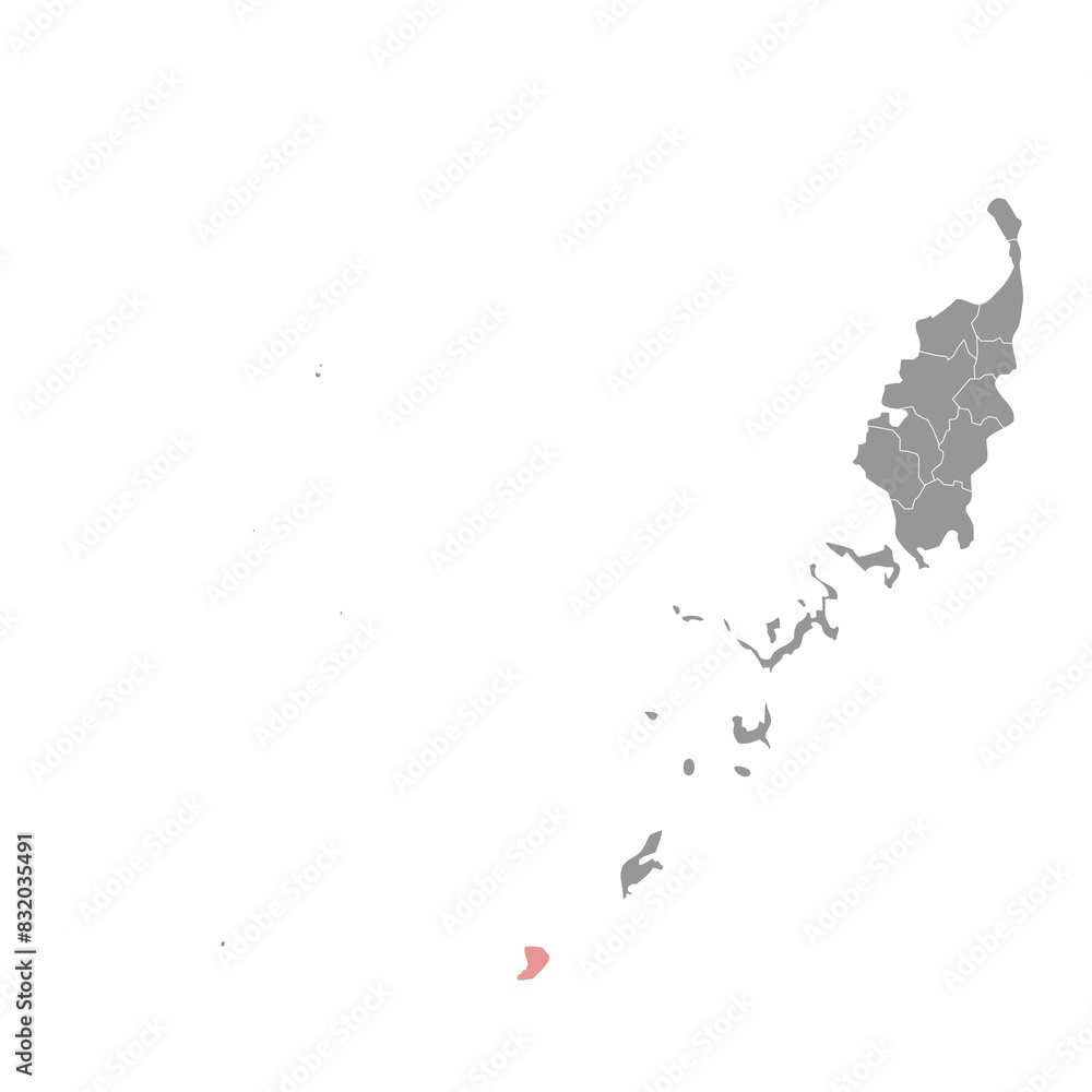 Fototapeta premium Angaur State map, administrative division of Palau. Vector illustration.