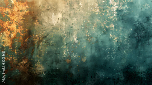 An abstract background with a grunge texture. Use rough, distressed patterns and muted colors to create a raw, edgy look that feels worn and weathered. photo
