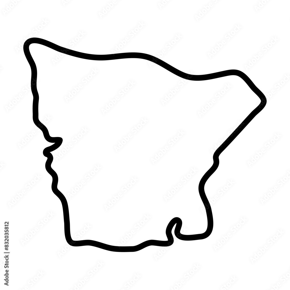 Obraz premium Hodh El Gharbi map illustration