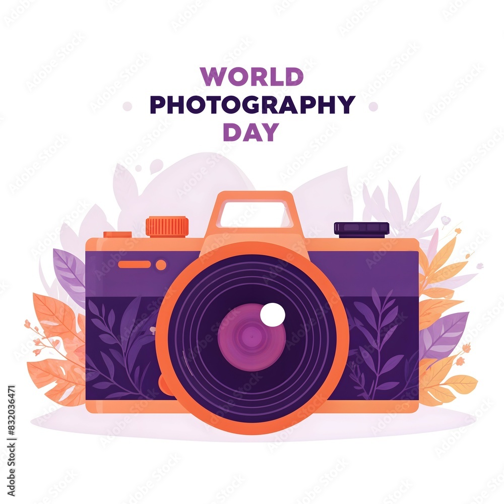 Obraz premium world photography day illustration for social media