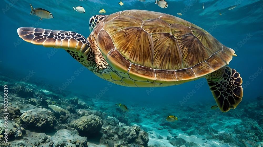 Obraz premium green sea turtle