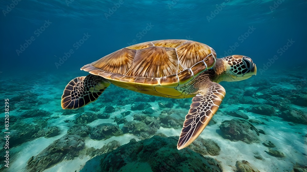 Obraz premium green sea turtle