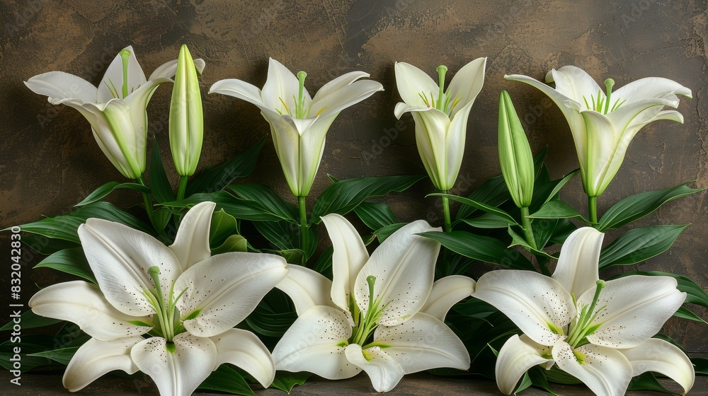 Elegant cosmetics collection and fresh flowers display for personal care on table Elegant cosmetics collection and fresh flowers display for personal care on table