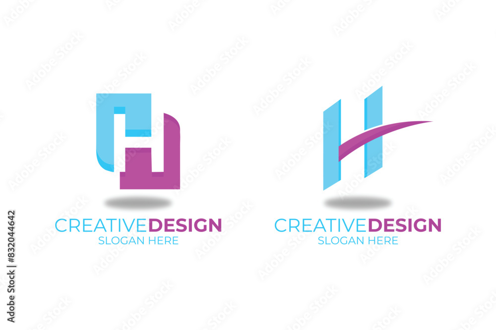 Fototapeta premium vector Letter h creative business company icon logo design