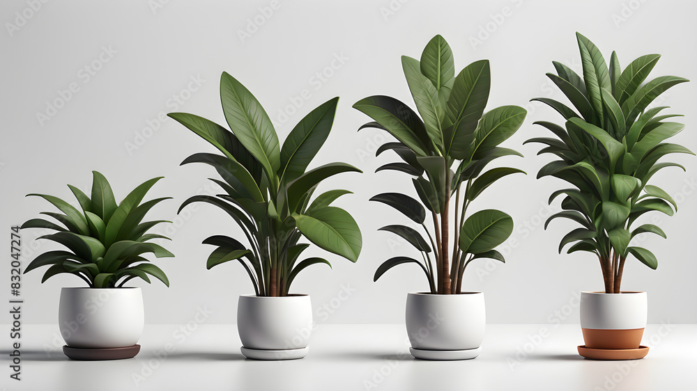 plant in a pot over white background plant in a pot over white background