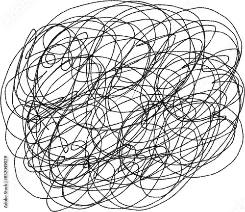 Stress emotion doodle illustration