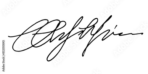 Handwritten fake scribble signature in ink. Abstract  autograph. Imaginary scribble signature