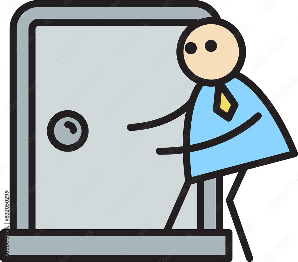 Businessman Opening Door Stick Figure
Businessman Opening Door Stick Figure