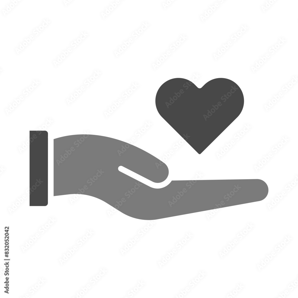 Hand With Heart Icon Hand With Heart Icon