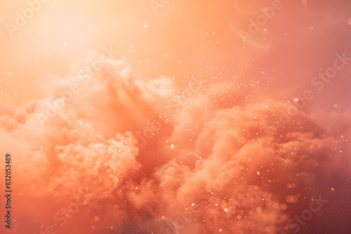 3D Pink sand background. Sandy background. Volumetric pink sand cloud. Pink cloud. Pink smoke.  © Anastasia