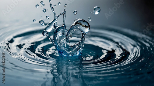 blue water swirl splash captured in ultra-slow motion. Each droplet and bubble tells a story