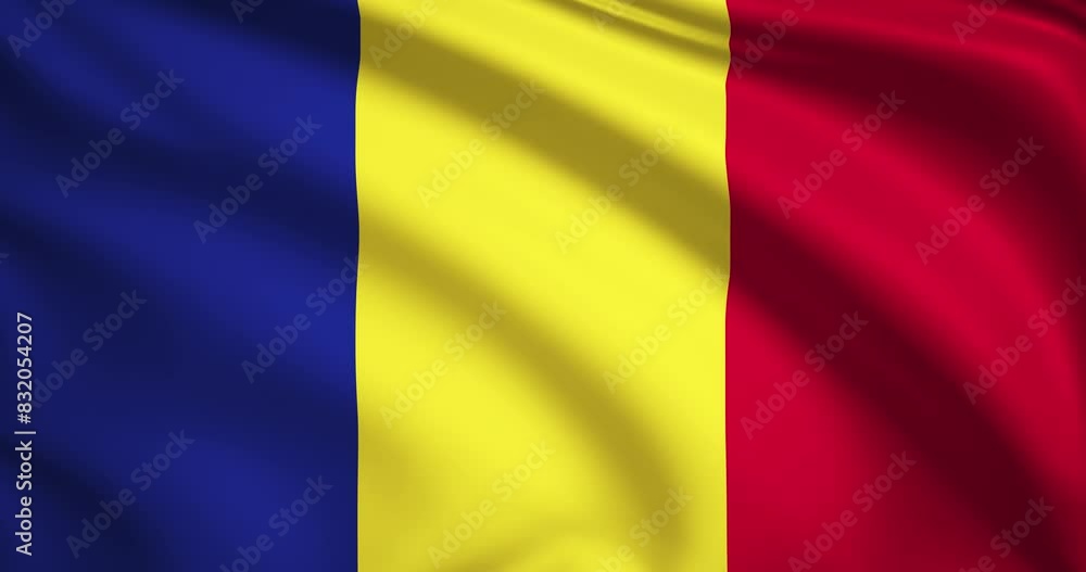 flag of Romania. Romanian flag background. 4k 60FPS flag of Romania. Romanian flag background. 4k 60FPS