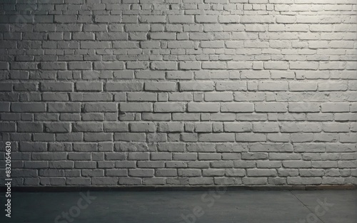 A gray brick wall texture with a white brick background. 