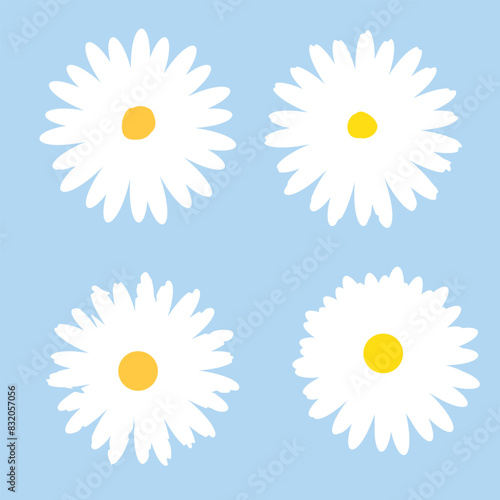 White daisy flower illustration. abstract origami flowers background. style for banners, wallpaper, posters, websites, online shopping.Vector illustration design and creative idea.eps 10.
