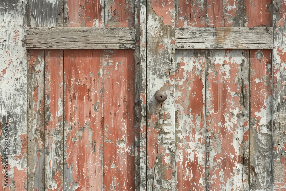 The door is old and has a rusty lock