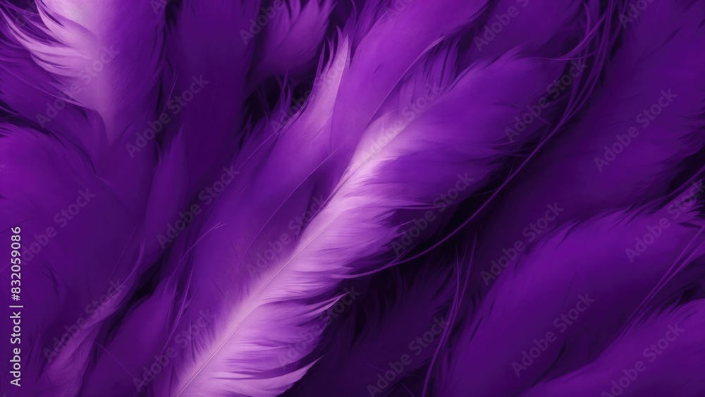 Obraz premium Stylish Purple Soft Feathers Background