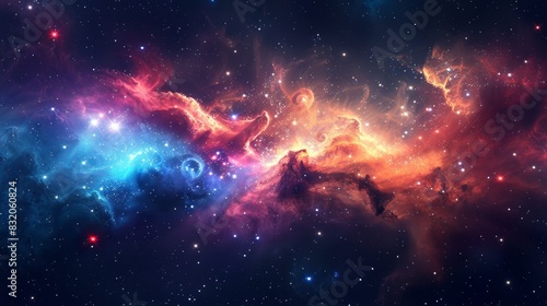 The supernova background wallpaper features a colorful space galaxy cloud nebula against a starry night cosmos.