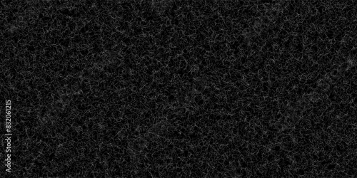 Seamless pattern with cat lint on black fabric. Texture of white animal fur on a dark background. Close-up of pet hair on clothing. Traces of rabbit or dog shedding on textiles